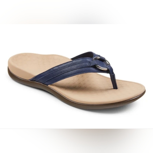 VIONIC TIDE ALOE THONG SANDALS . NAVY. SIZE 7. - Picture 1 of 7